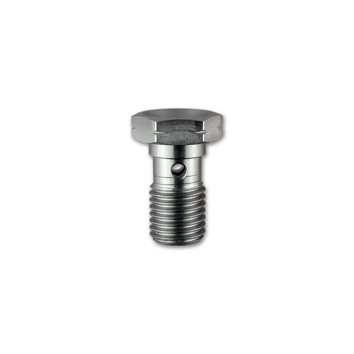 M10 x 1.25 HEL Stainless Steel Single Banjo Bolt with Bleed Nipple 