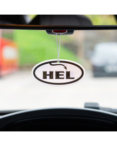 HEL Classic Logo Hanging Car Air Freshener (Obsidian)
