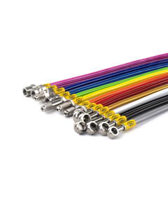 HEL ABS Delete (Track Only) Full Length Race Braided Brake Lines for Kawasaki Ninja 400 (2018-2023)