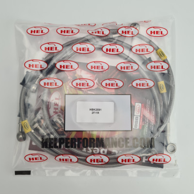HEL Full Length Race Braided Brake Lines for Honda CB900 F Hornet (1999-2007) - CLEARANCE (CLEAR HOSE WITH STAINLESS BANJOS)