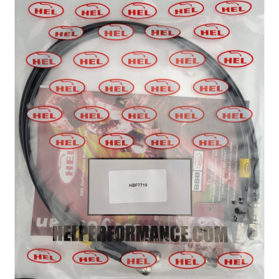 Suzuki GSX-R750 F-H 1985-1987 Full Length Race Brake Lines HEL Stainless Steel Braided FRONTS ONLY - CLEARANCE (BLACK HOSE WITH STAINLESS BANJOS AND STEALTH)