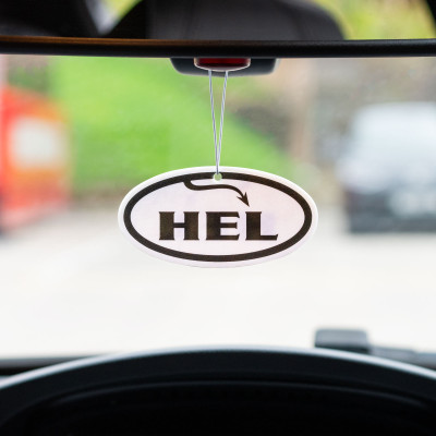 HEL Classic Logo Hanging Car Air Freshener (Obsidian)