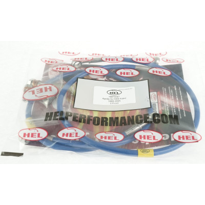 HEL Full Length Race Braided Brake Lines for Aprilia SL1000 Falco FRONTS ONLY (1999-2005) - CLEARANCE (BLUE HOSE WITH STAINLESS BANJOS)