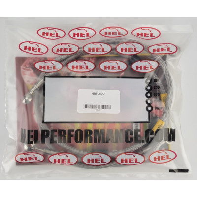 Honda CBR600 FS/F3S - FT/F3T - FV/F3V - FW/F3W 1995-1998 Full Length Race Brake Lines HEL Stainless Steel Braided FRONTS ONLY - CLEARANCE (TRANSPARENT HOSE WITH STAINLESS FITTINGS)
