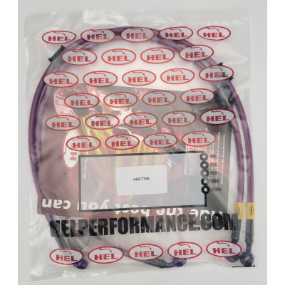 Suzuki GSX-R1000 K9-L1 2009-2011 Full Length Race Brake Lines HEL Stainless Steel Braided FRONTS ONLY - CLEARANCE (TRANSPARENT PURPLE WITH PURPLE BANJOS AND STEALTH)