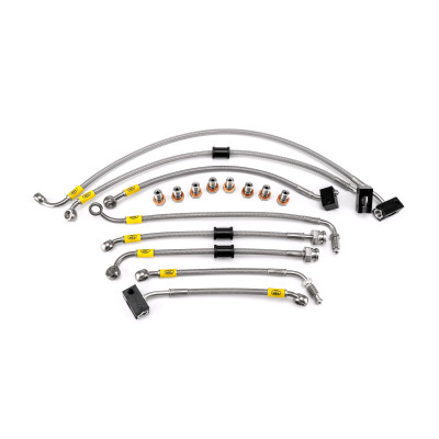 Yamaha YZF-R125 ABS 2019-2021 HEL Stainless Steel Braided Brake Lines (Flexible ABS Replacements)