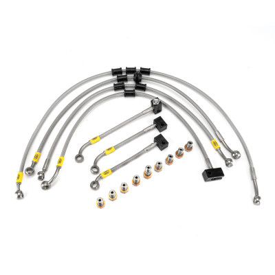 Yamaha YZF-R7 ABS 2022-2023 HEL Stainless Steel Braided Brake Lines (Flexible ABS Replacements)