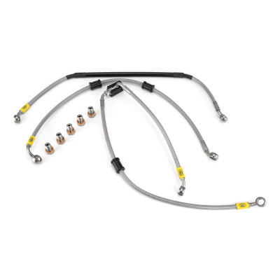 Honda MSX125 ABS 2021-2022 HEL Stainless Steel Braided Brake Lines (Flexible ABS Replacements)