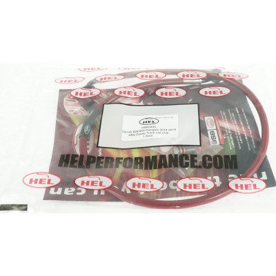 HEL ABS Delete (Track Only) Full Length Race Braided Brake Lines for Ducati 899 / 959 Panigale REAR LINE ONLY (2014-2019) - CLEARANCE (TRANSPARENT RED HOSE WITH STAINLESS BANJOS)
